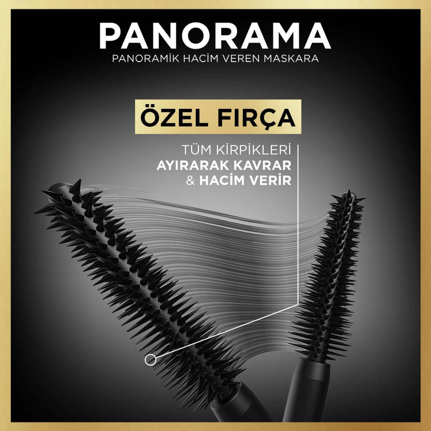 Detalle de L’Oréal Paris Panorama Mascara – Volume Million Lashes Panorama, Schwarz, 9,9 ml