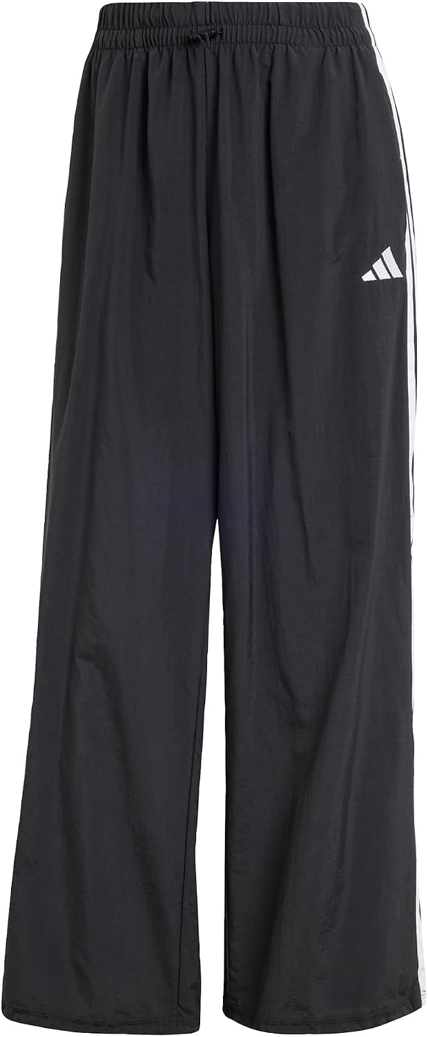 Detalle de adidas Donna Essentials 3-Stripes Lifestyle Woven Parachute Pants - Nero/Bianco, M