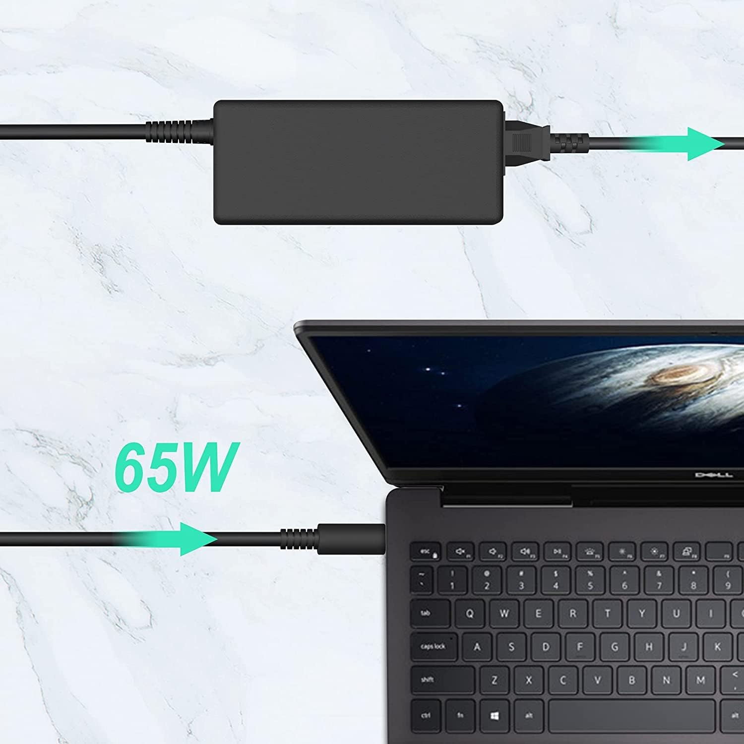 Detalle de FUDCOCWN 65W Laptop Charger for Dell Inspiron, Latitude and Vostro Series