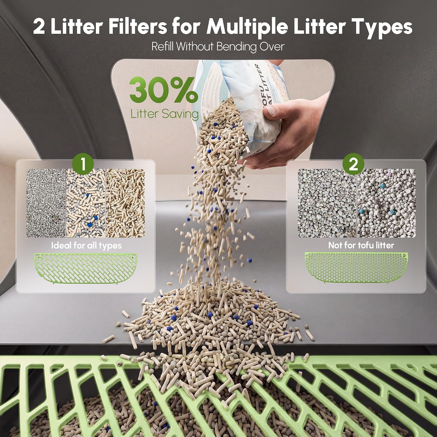 Thumbnail 6 de Cavrtbany Automatic Litter Box 15L Waste Bin