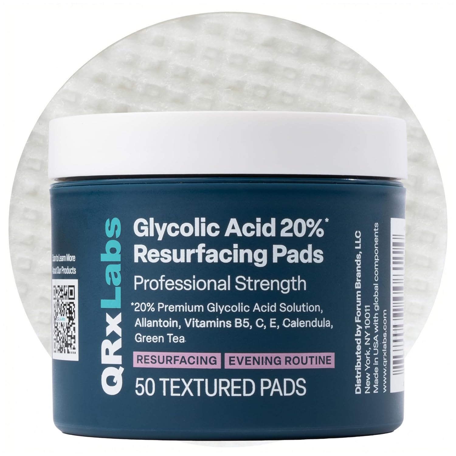 Detalle de QRxLabs Glycolic Acid Pads 20%