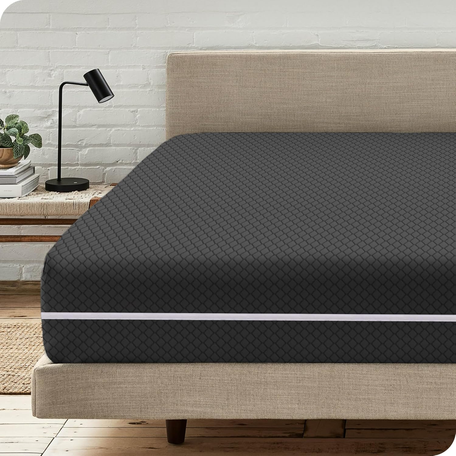 Thumbnail 3 de Mattress Zipped Cover Full Encasement: Anti Bed Bug, 30cm Deep, Hypoallergenic (Dark Grey, Double)