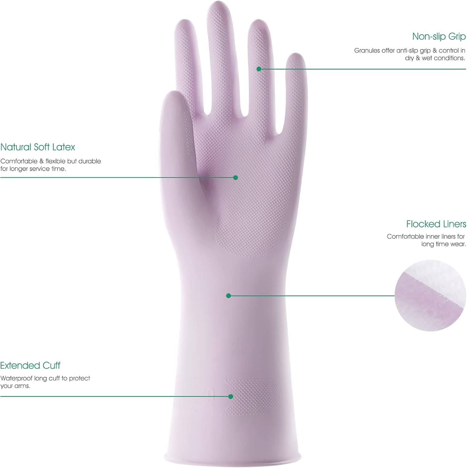 Thumbnail 1 de COOLJOB Medium Colorful Household Cleaning Gloves
