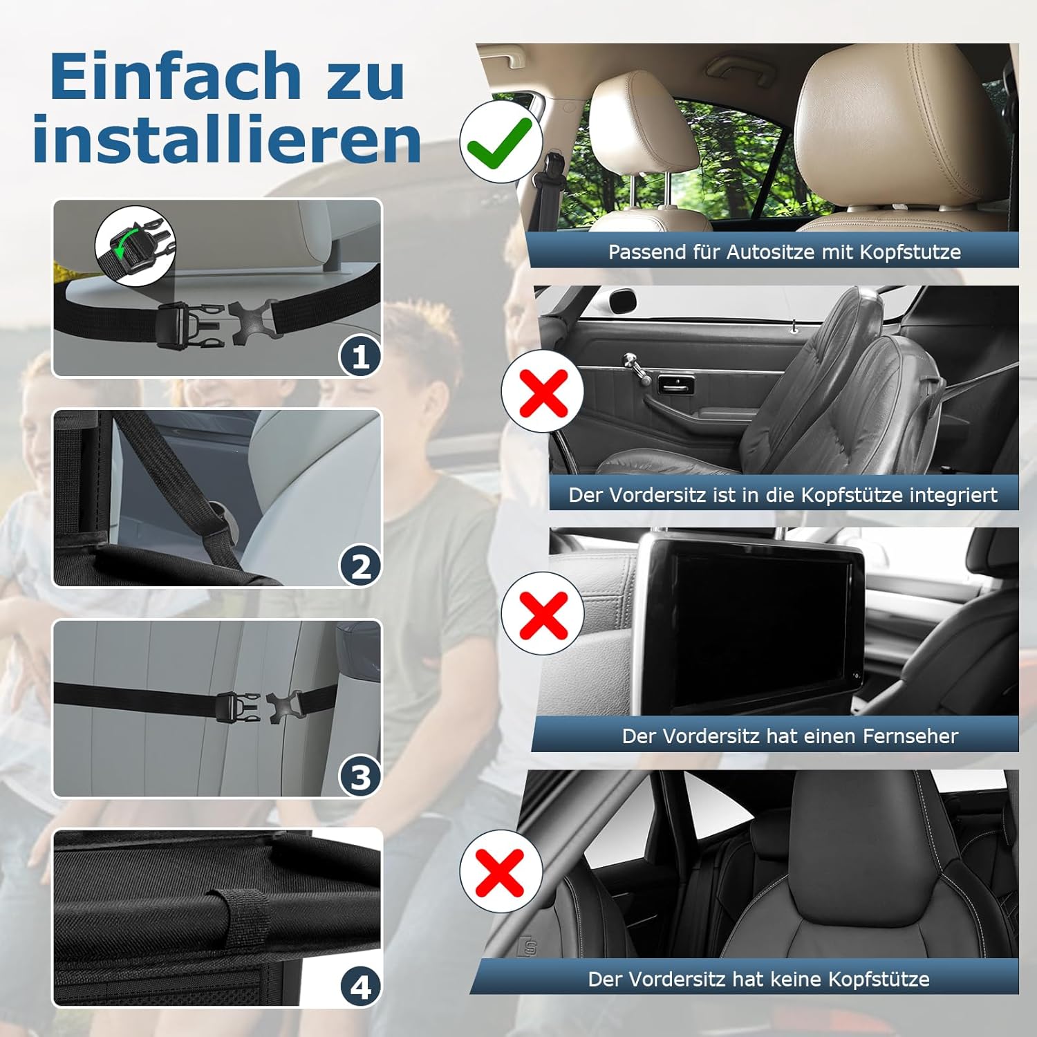 Thumbnail 4 de Oneyus Auto Organizer Rücksitz-Organizer 1 Tablet Tasche