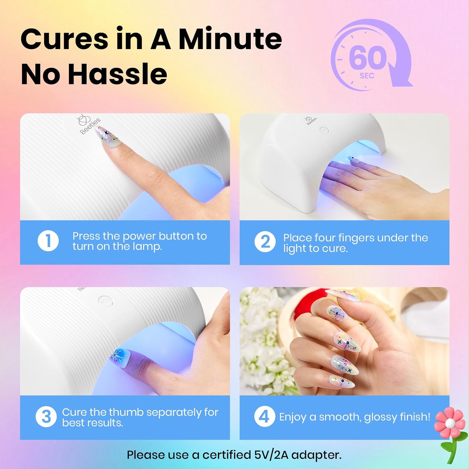 Detalle 2 de Beetles Gel Nail Kit 80pcs ๐
