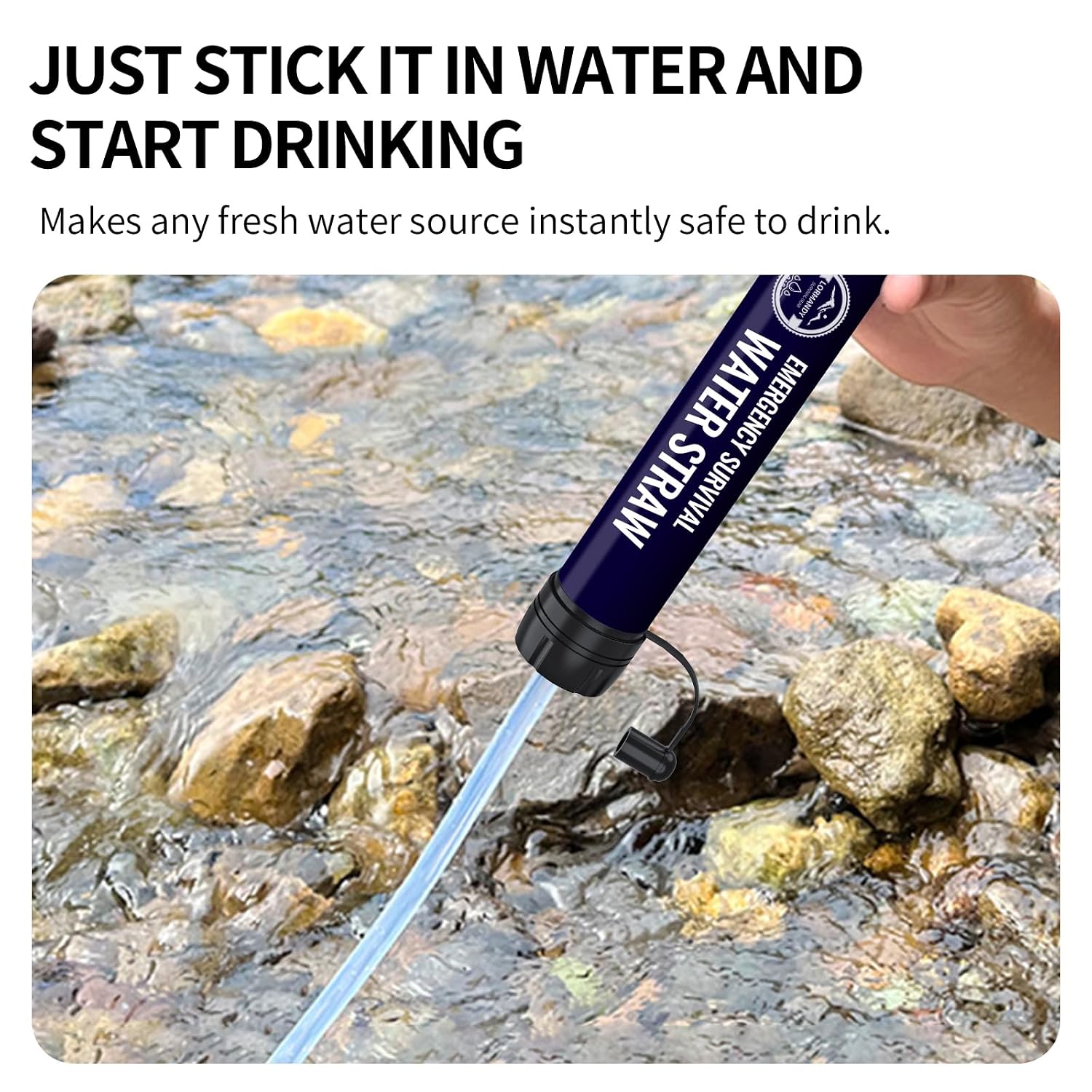 Thumbnail 3 de Lormandy S2 navy Water Filter Straw, Lightweight ABS Design