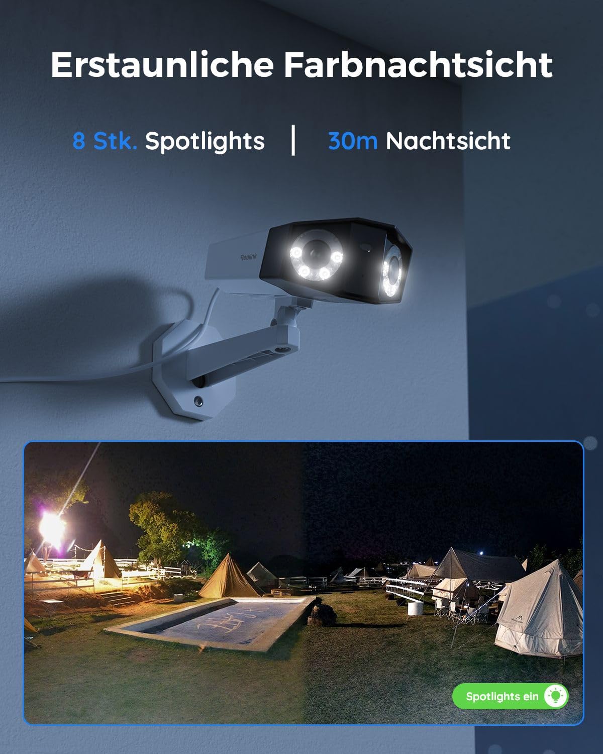Detalle de Reolink 4K Dual-Lens Überwachungskamera