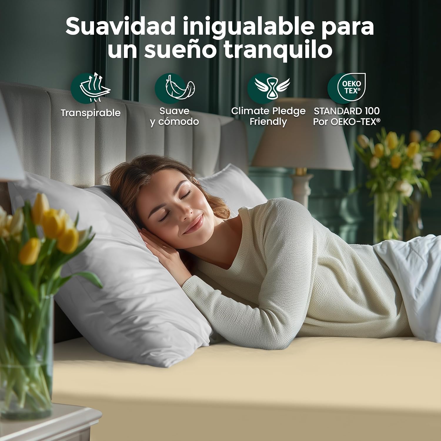 Thumbnail 2 de Utopia Bedding Sábana bajera 180x200x30 cm microfibra