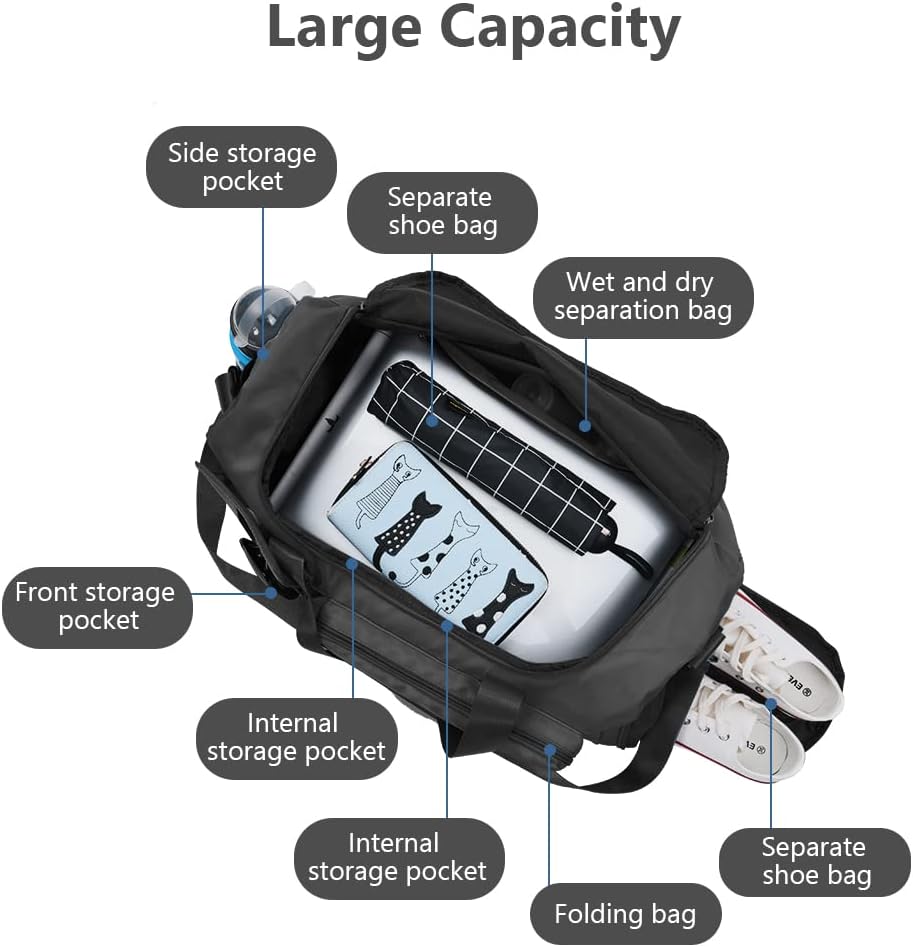 Thumbnail 2 de Lightweight Travel Gym Duffel foldable overnight bag