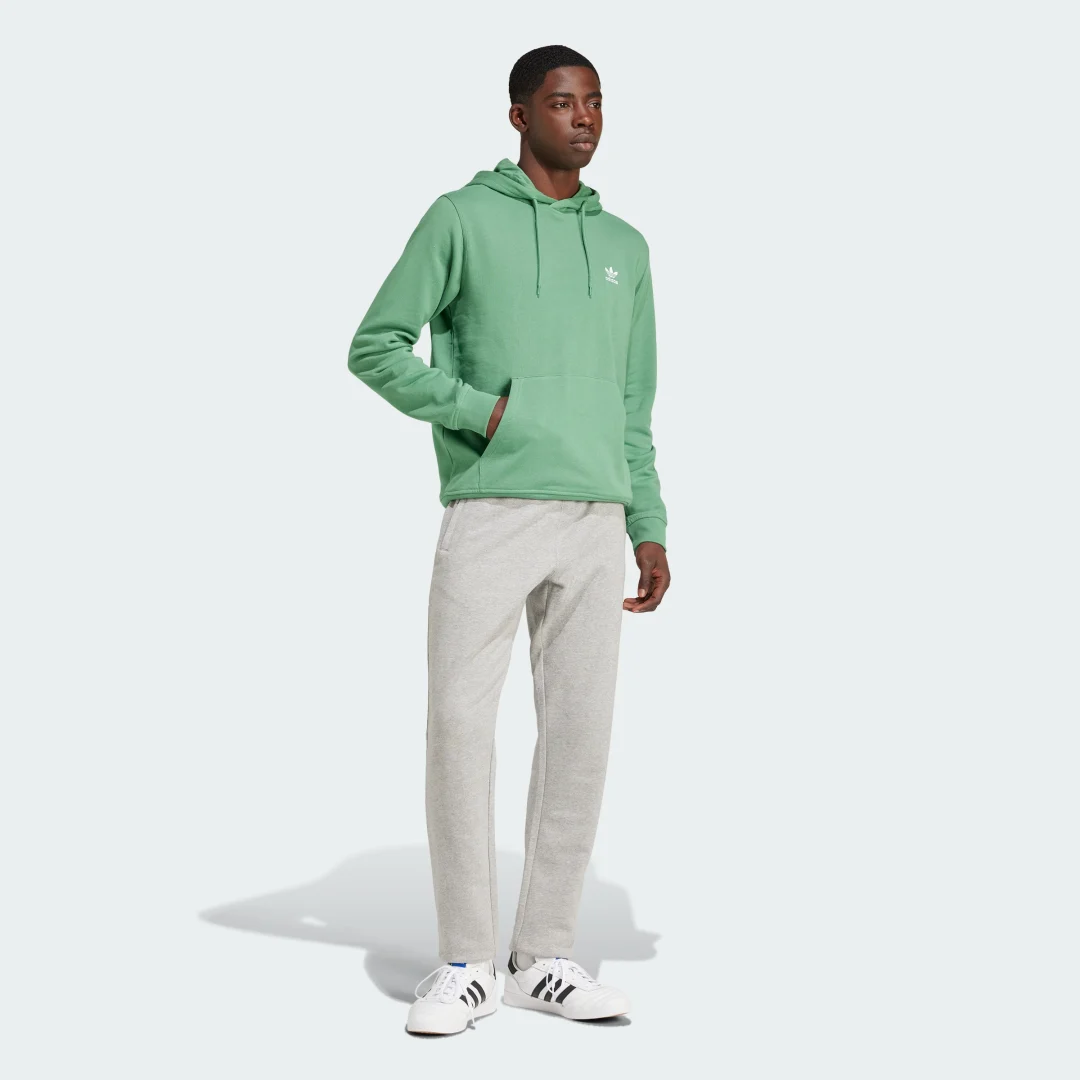 Detalle de Sudadera con capucha Trefoil Essentials de Adidas - Verde