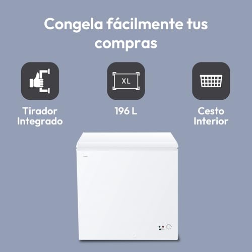 Detalle de Candy CCHH 200E: Congelador Arcón Horizontal de 196 L con Tecnología Estática