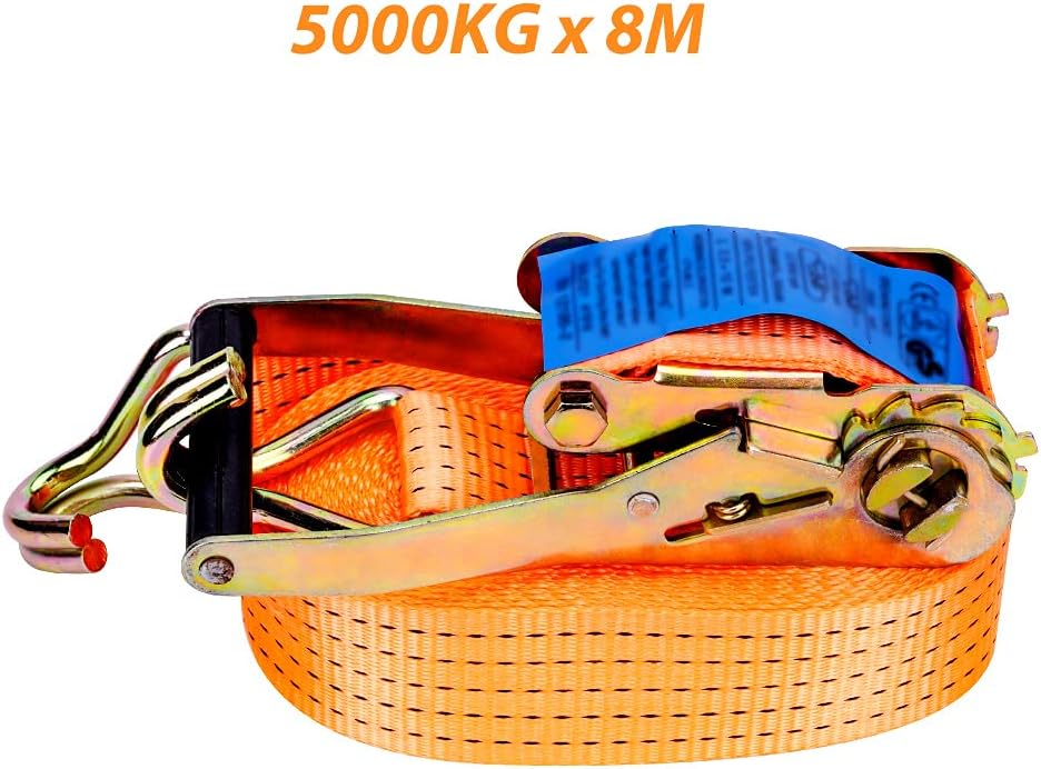 Thumbnail 2 de maXpeedingrods 10x 8 m Spanngurte mit Ratsche (5000 kg) und Haken, 50 mm – Ladungssicherung für LKW & Anhänger