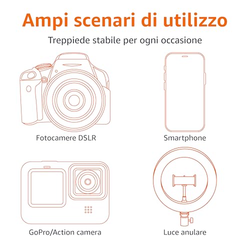Detalle de Amazon Basics Treppiede Estensibile per smartphone e Bastone Selfie 162 cm con Telecomando Wireless