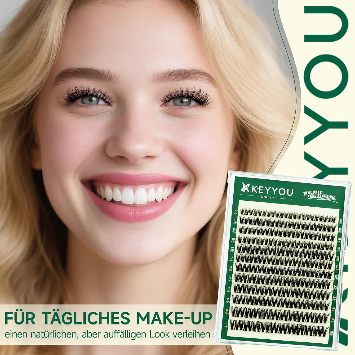 Detalle 2 de KEYYOU Wimpern Extensions D Curl 132