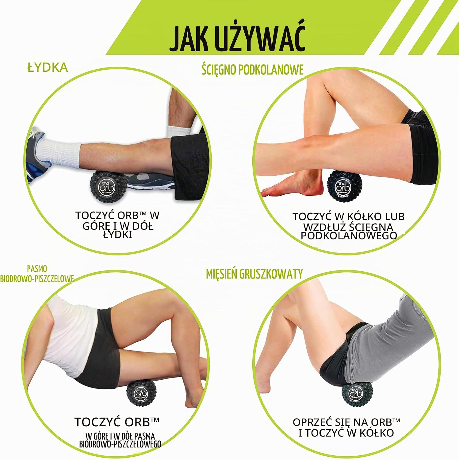 Detalle 1 de Pro-Tec Athletics ORB – piłka do masażu 12 cm z rolką wielokierunkową