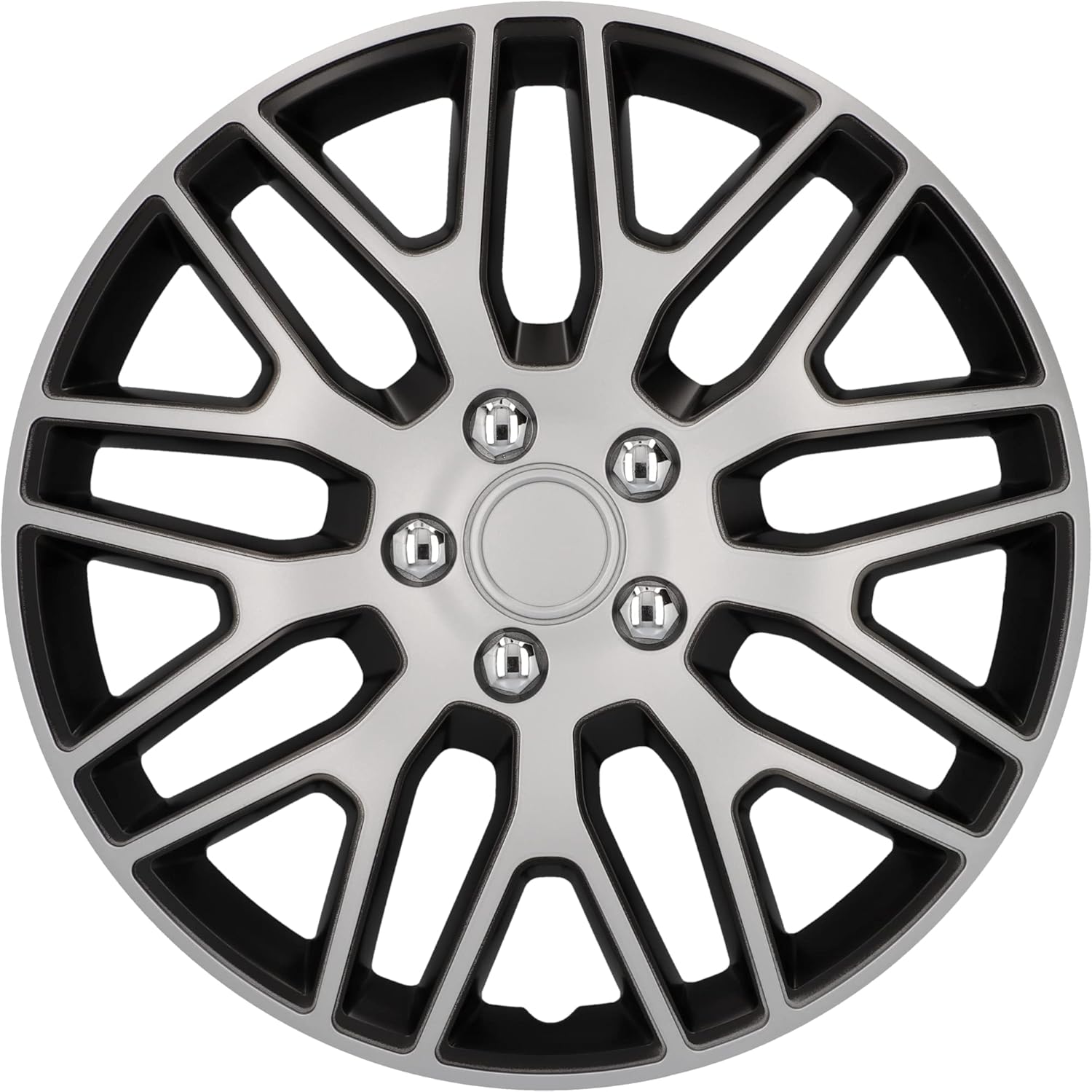 Thumbnail 5 de cartrend Daytona Universal Radzierblenden 15 Zoll – Schwarz/Silber, 4er-Set