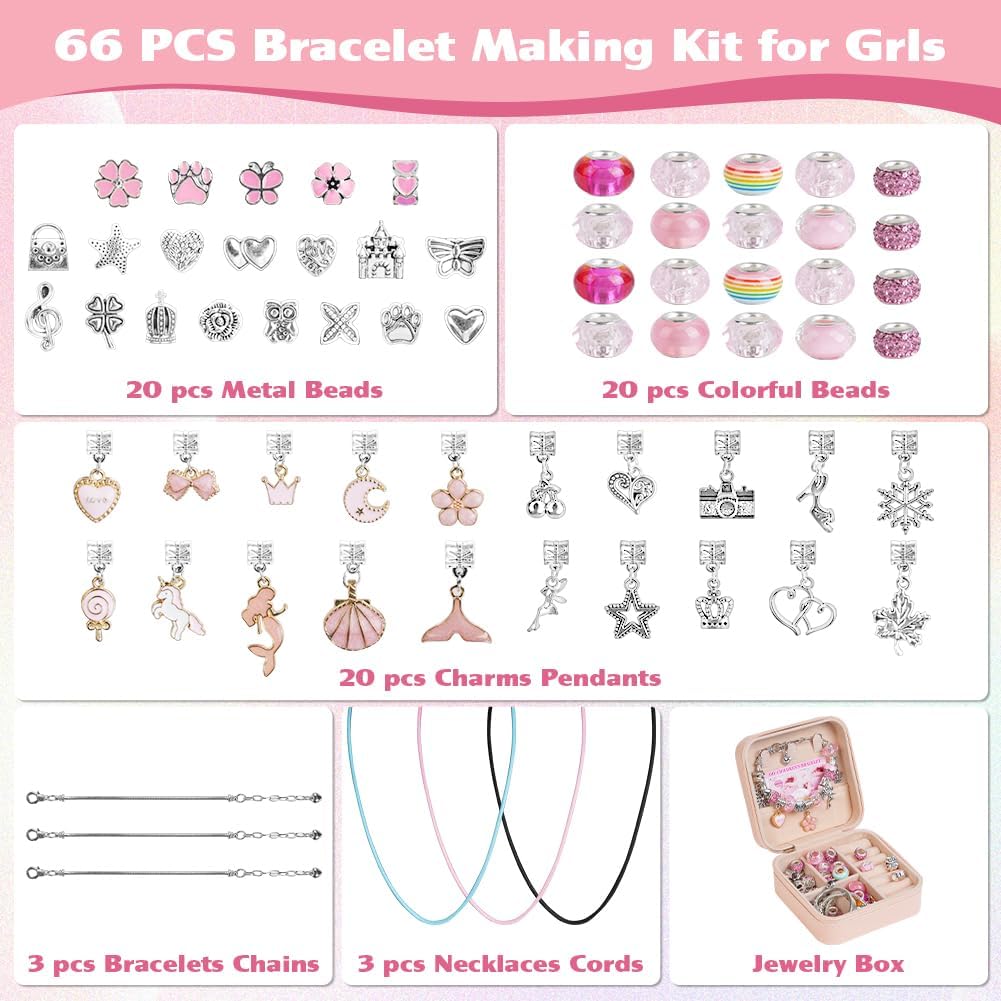 Thumbnail 1 de AUAUY Kit Pulseras para Niñas, 66pcs 🎀 Regalo Navidad