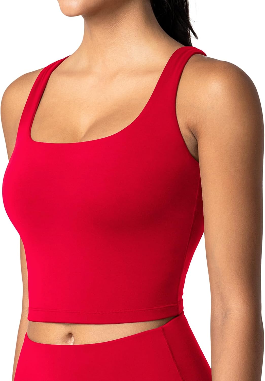 Detalle 2 de BareLuxe QKCA250806BR Longline Sports Bra, Square Neck, Light Support
