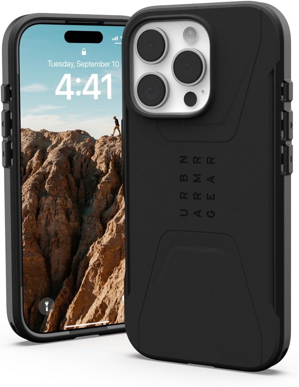 Detalle 2 de URBAN ARMOR GEAR CIVILIAN UAG-IPH24LB-CMS-BK iPhone 16 Plus用耐衝撃ケース MagSafe対応・ブラック