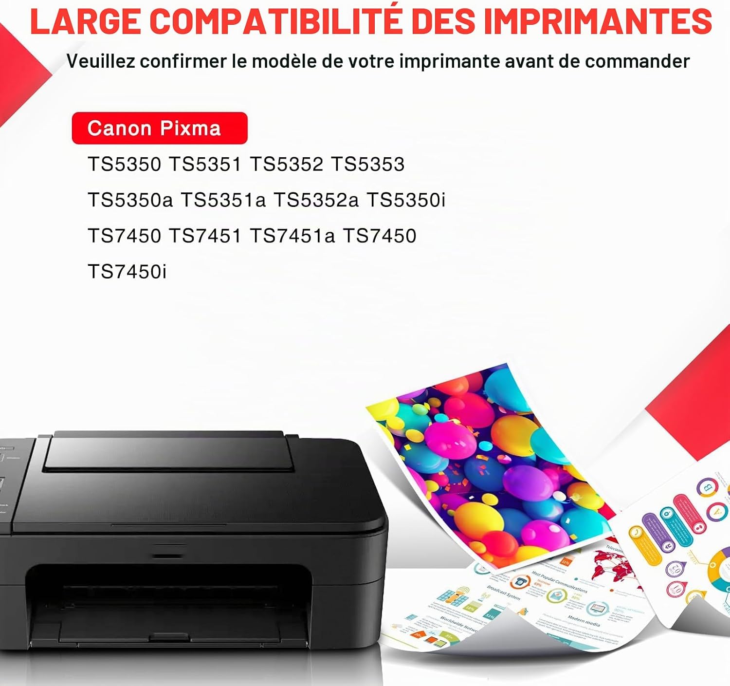 Detalle de Starink PG-560/CL-561 XL Lot de 2 Cartouches d’encre compatibles Canon (1 Noir + 1 Couleur) – Pour Pixma TS5350/TS7450 et dérivés