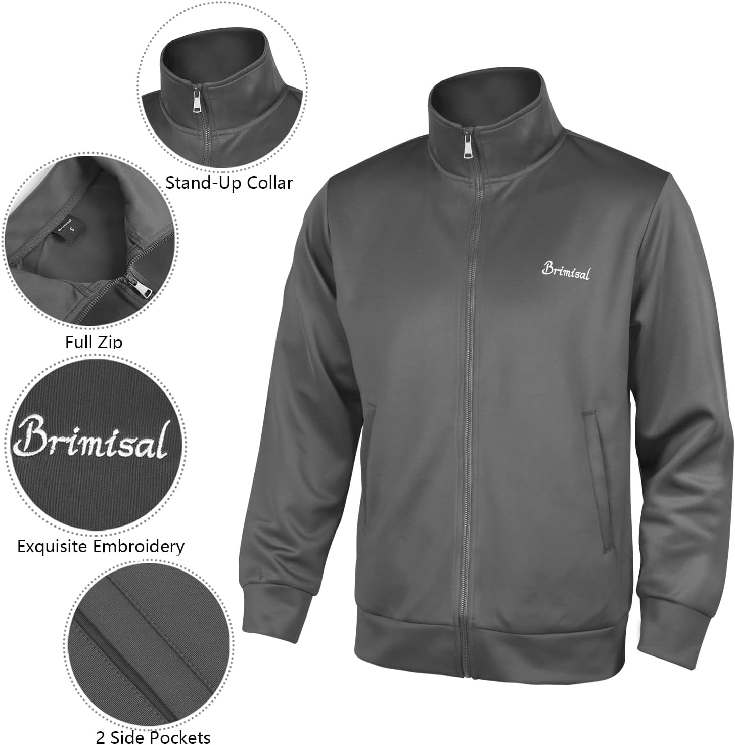 Detalle 2 de Brimisal Men's 2-Piece Tracksuit set — full-zip jogger