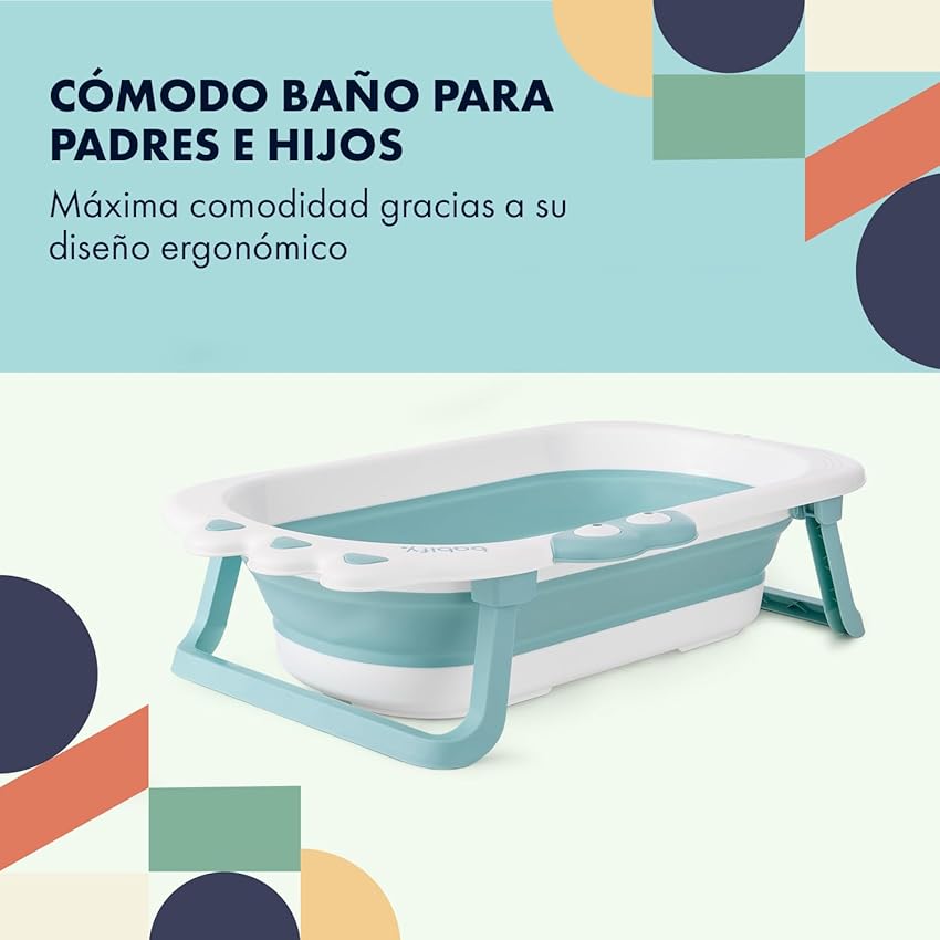 Detalle de Babify Lagoon Bañera Plegable para Bebé 🌊 - Verde Compacta