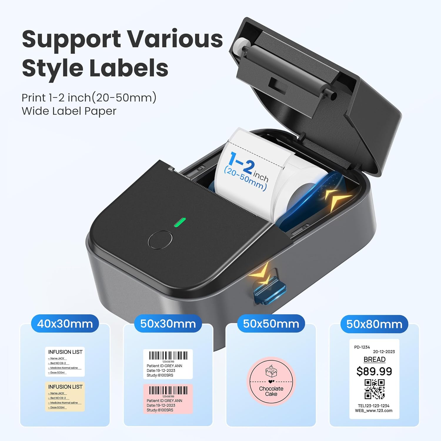 Thumbnail 1 de ETIKEZ PM260 Bluetooth 2-inch label printer 🖨️
