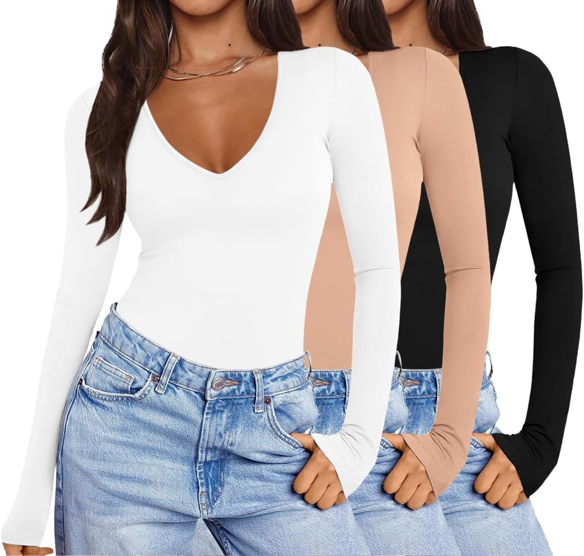 Thumbnail 6 de Women's Long-Sleeve Top in Polyester-Spandex Blend