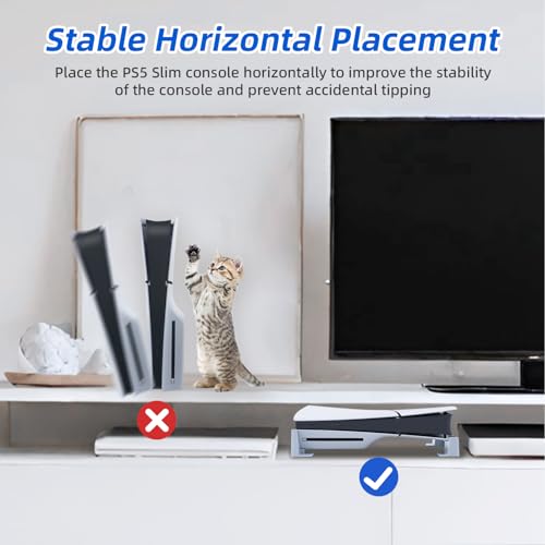 Detalle de McBazel Soporte Horizontal para PS5 Slim y PS5 Pro (Disc y Digital)