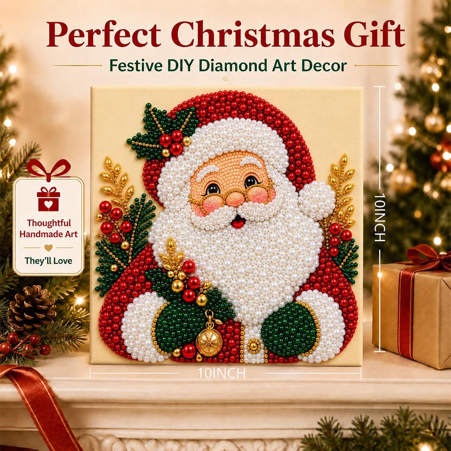 Detalle 2 de Diamond and Pearl Christmas Art Kit, 10 x 10 in