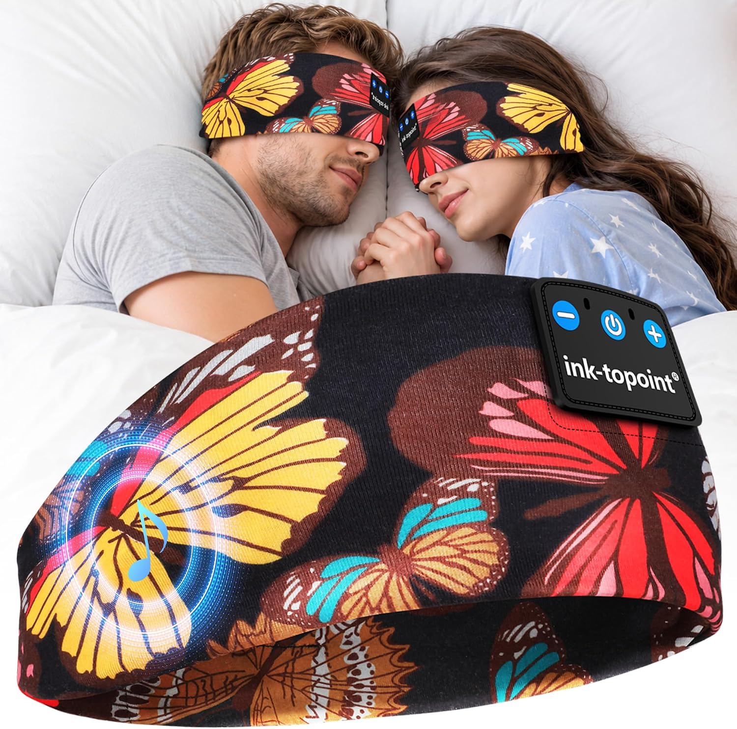 Detalle de ink-topoint Sleep Headphones: Comfortable Sleep Headband with Ultra-Thin Speakers and 16-Hour Battery