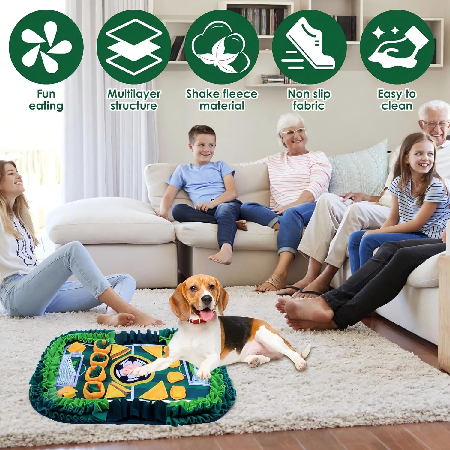 Detalle 2 de HurLuksi Snuffle Mat for Dogs 70x50 cm