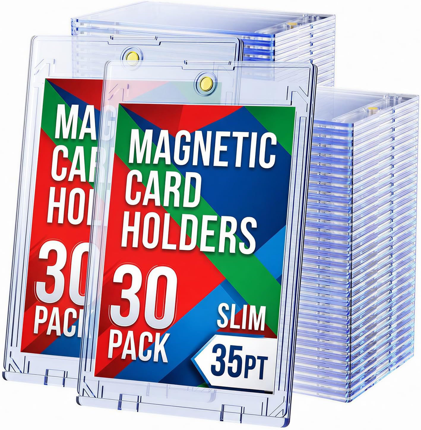 Thumbnail 6 de 30ct Magnetic Card Holder, 35pt One Touch Card Protector with UV Shield