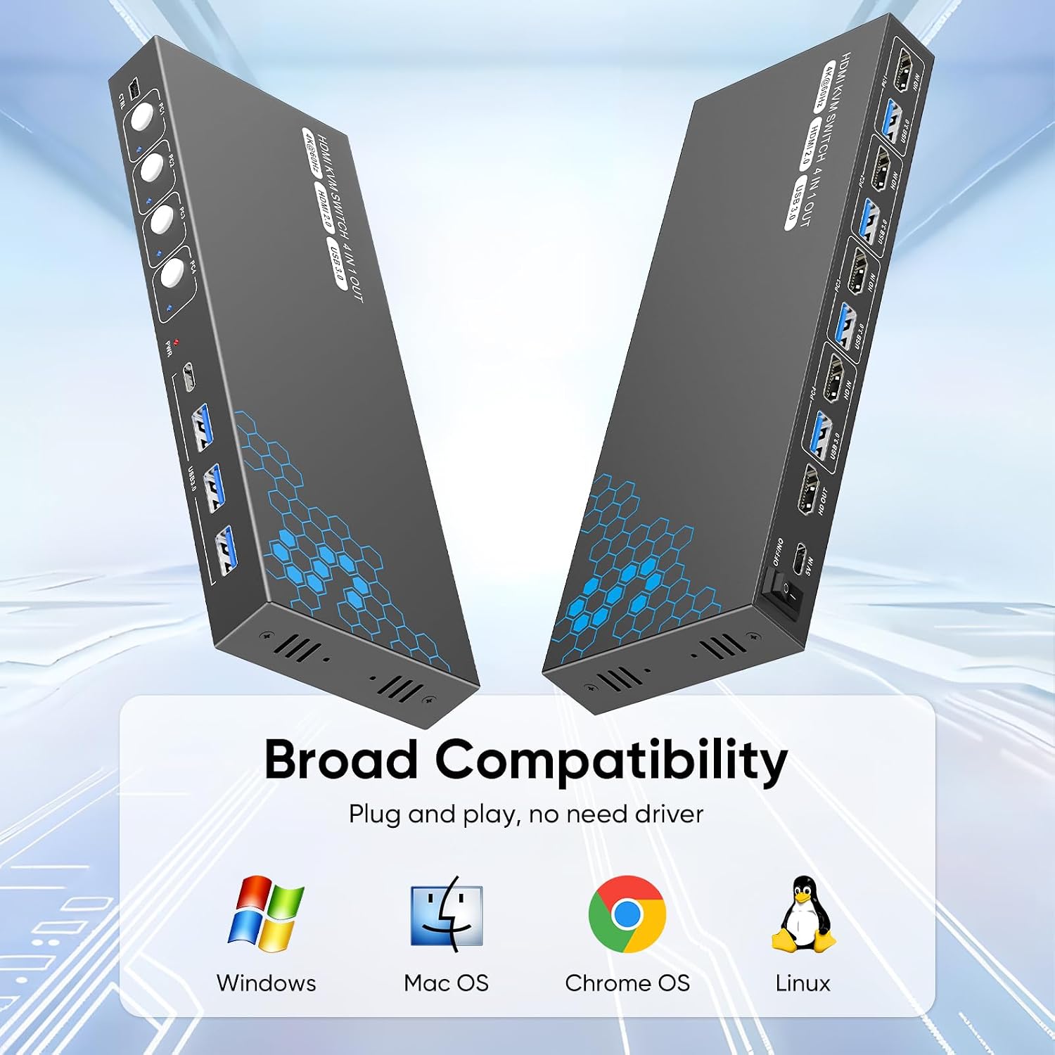 Thumbnail 4 de USB 3.0 HDMI KVM switch for 4 computers