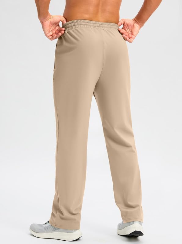 Detalle 2 de Pudolla Men's Fleece Lined Sweatpants with Zipper Pockets