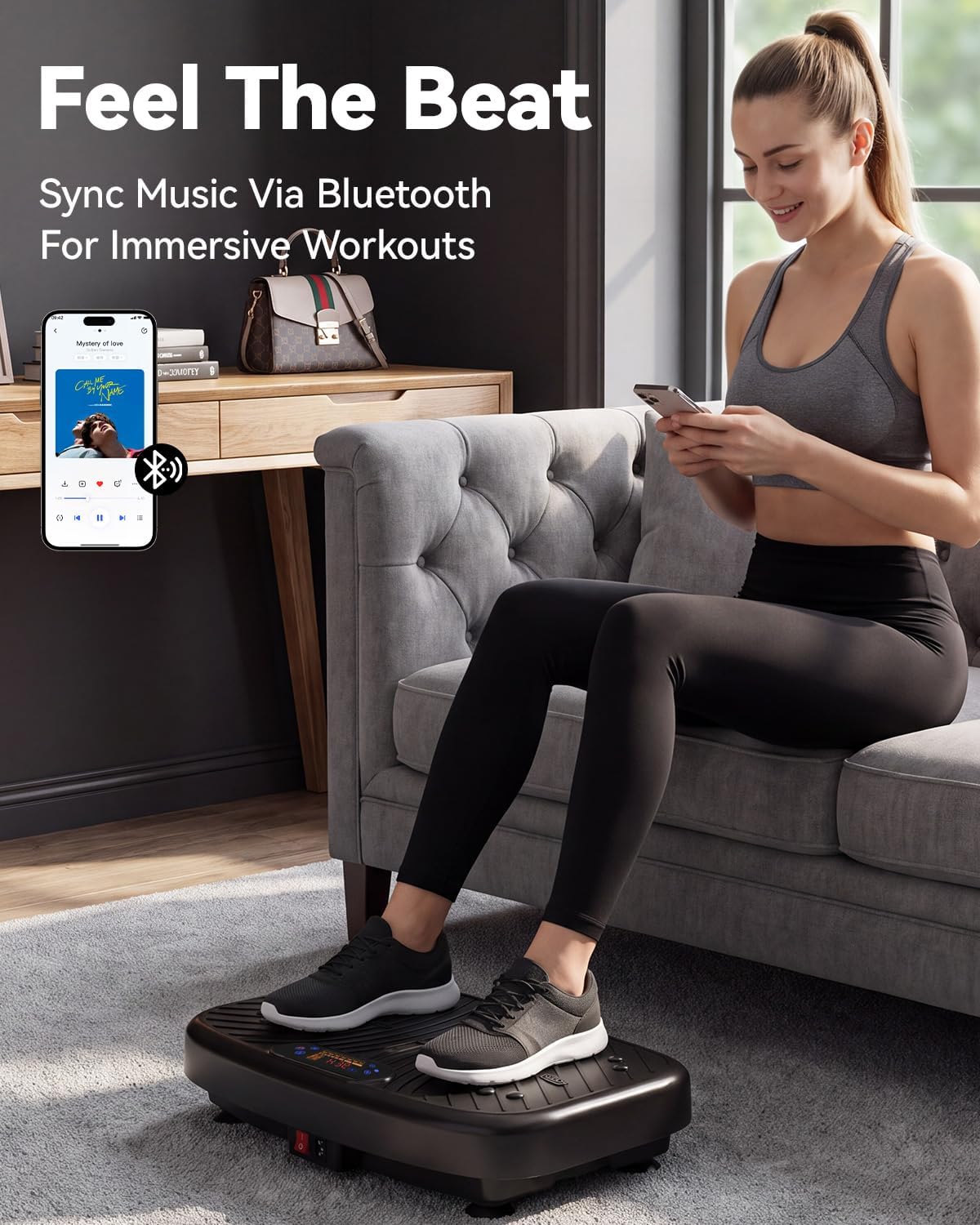 Detalle 2 de WATEYA RC-CFM-V71(Midnight Black) Vibration Plate with 200 Speeds