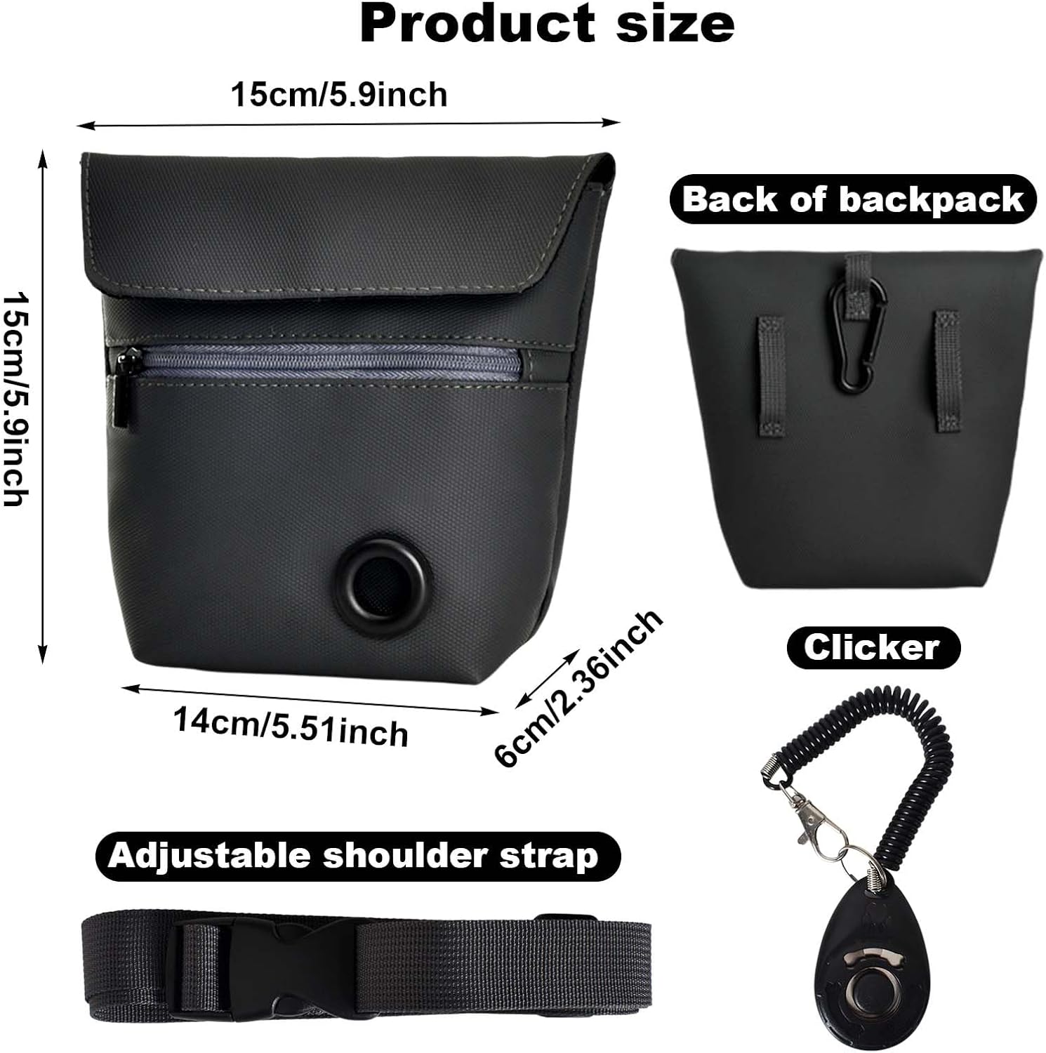 Detalle 2 de Eclove Hundeleckerli Tasche mit 15,5 cm