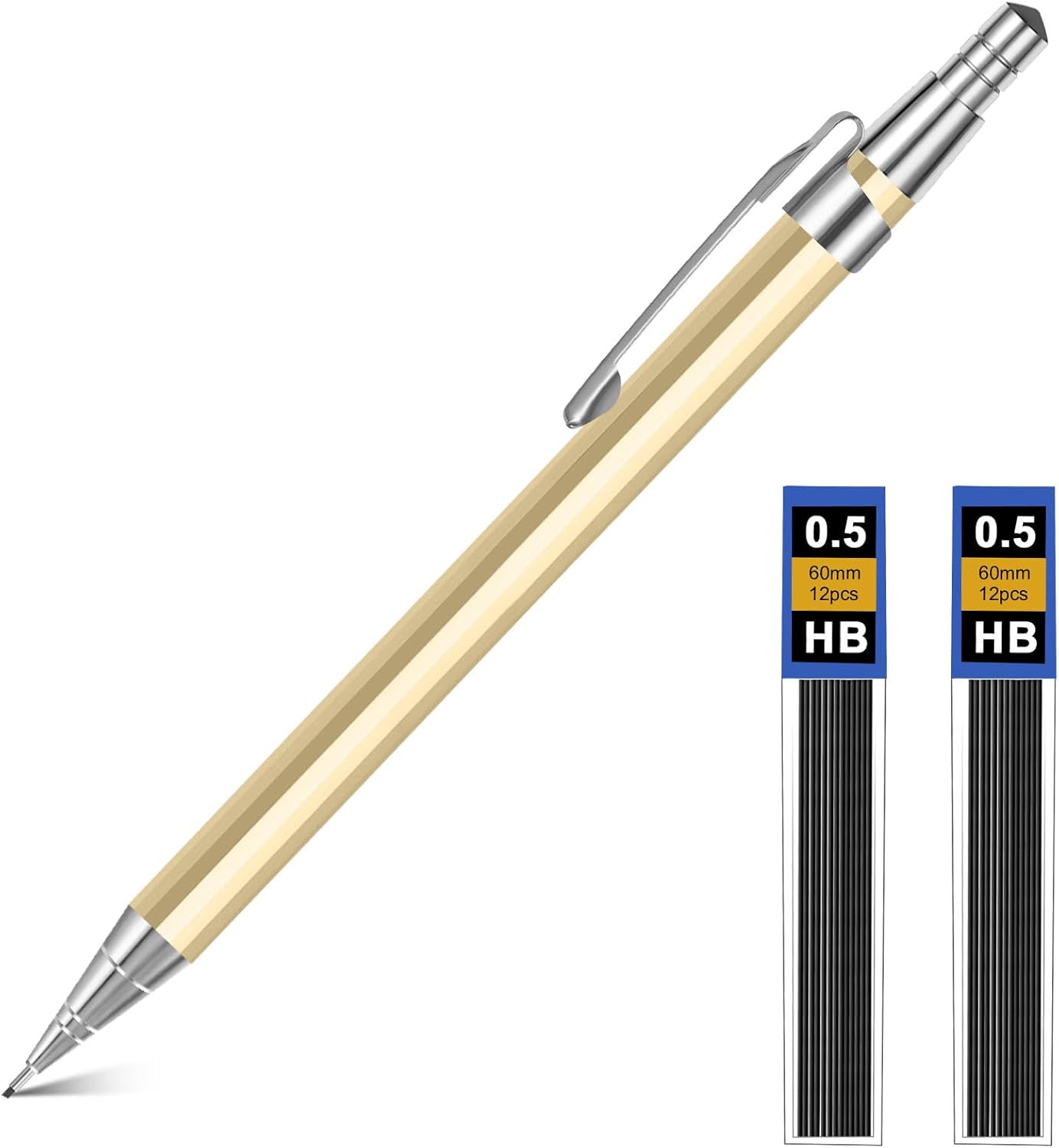 OFFCUP Set Matite Meccaniche 0,5 mm in Metallo – Eleganza e Praticità per Disegno e Scrittura