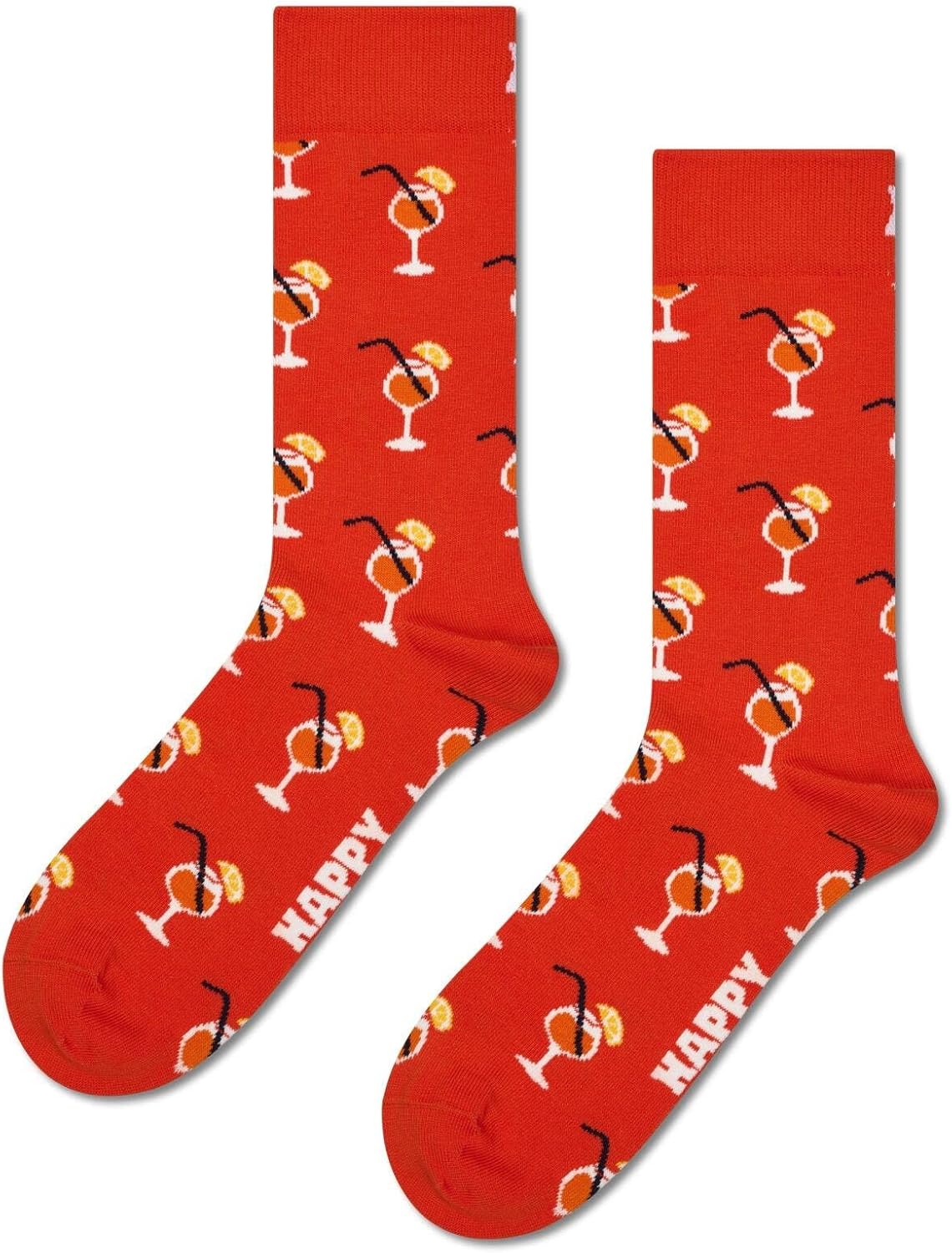 Detalle de Happy Socks Unisex Orange Spritz Socks – auffälliges Design trifft Alltagstauglichkeit