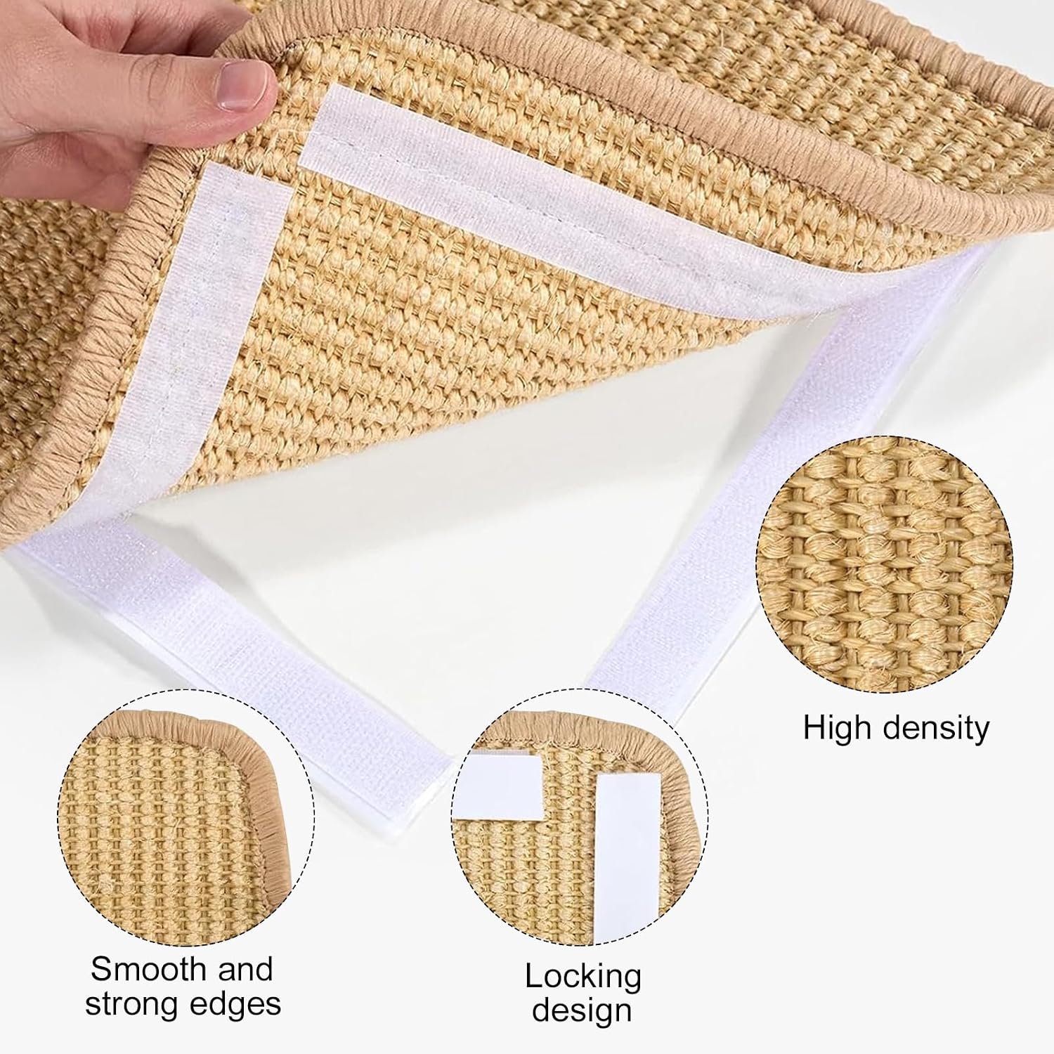 Detalle 2 de 3pk Cat Scratching Mats: Natural Sisal 50 x 25 cm (Beige)