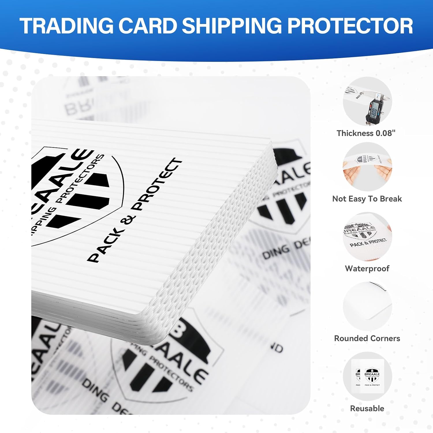 Thumbnail 6 de Breaale Card Protectors Shipping Kit for Trading Cards, 4 x 6 Protectors