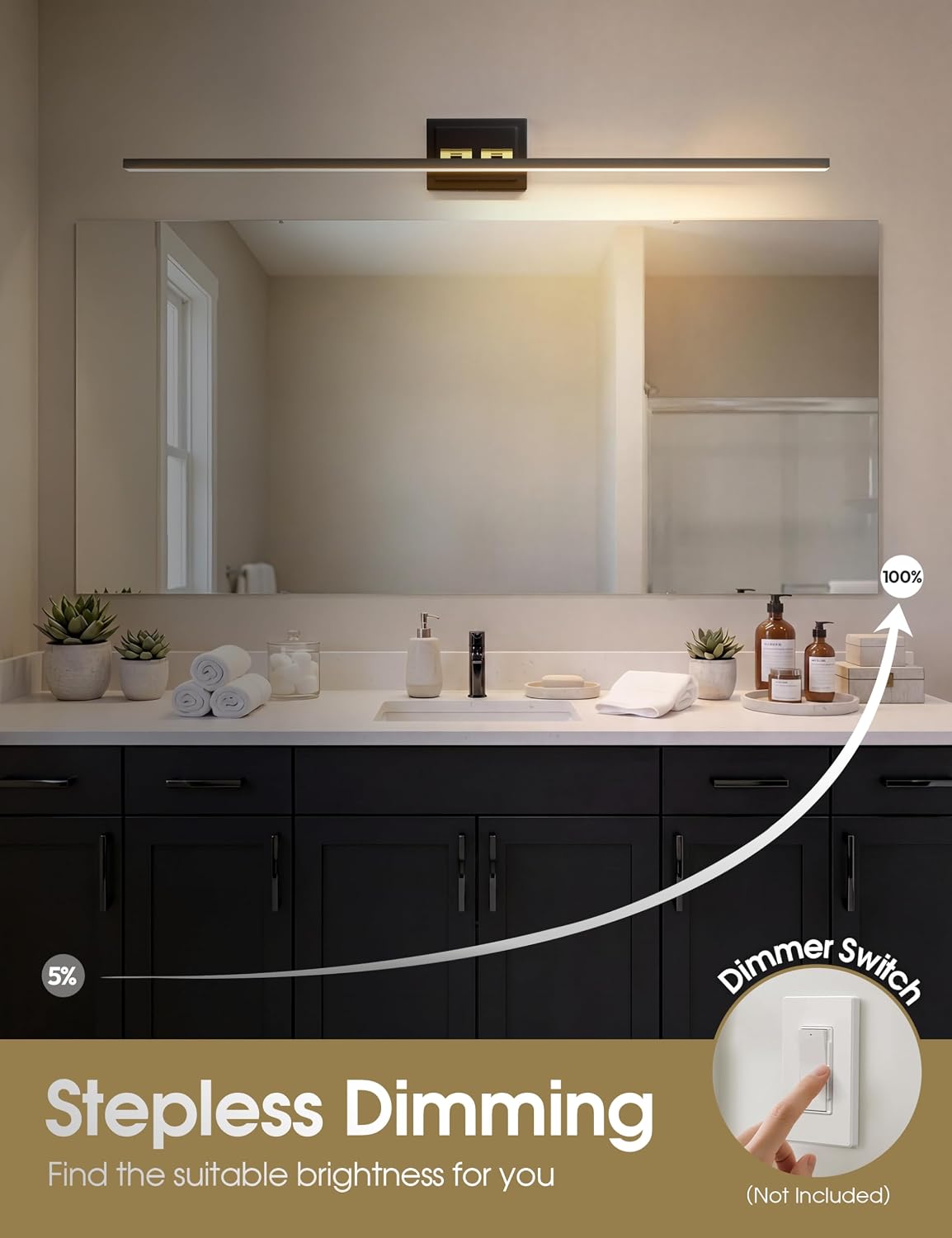 Detalle de VOLISUN LED vanity light, 55-inch