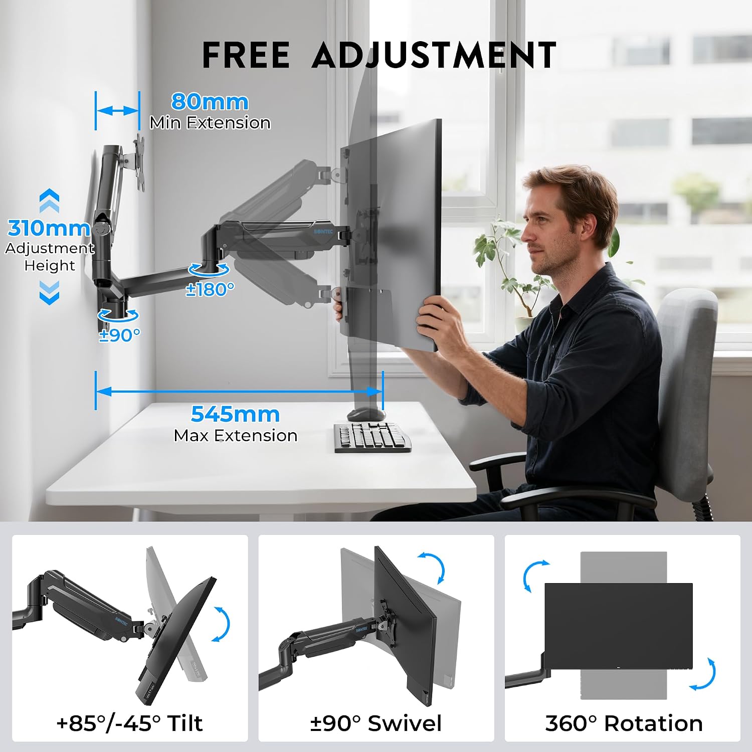 Thumbnail 1 de BONTEC Monitor Wall Mount 13–32in
