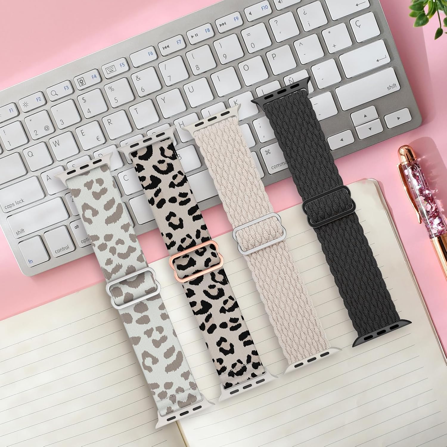 Thumbnail 6 de Delidigi 4 piezas Correas Trenzadas para Apple Watch