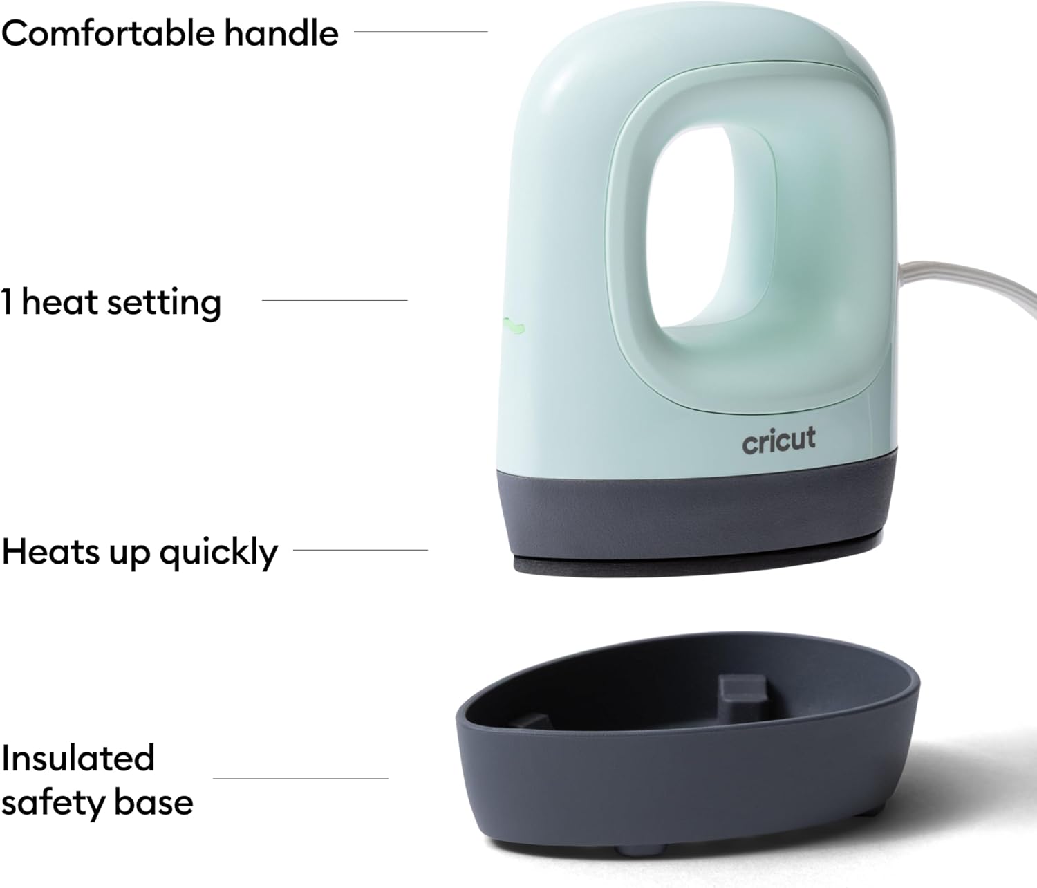 Detalle 2 de Cricut EasyPress Mini LT Mint Green mini heat press
