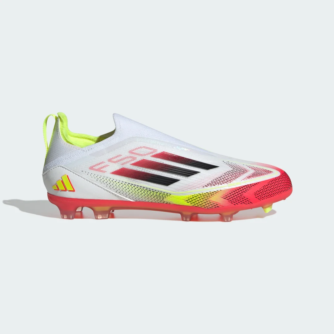 Detalle 2 de Adidas F50 Elite Laceless para césped natural seco (Adolescentes) – Blanco