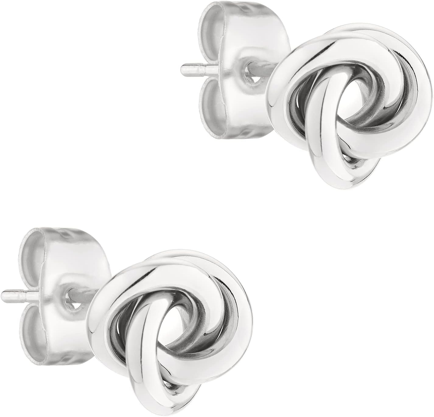 Detalle de LIEBESKIND BERLIN Damen Ohrringe – Knoten Ohrstecker aus Edelstahl