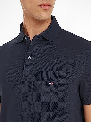 Detalle de Tommy Hilfiger Polo Manches Courtes Homme 1985 Regular Fit Bleu Desert Sky – XXL