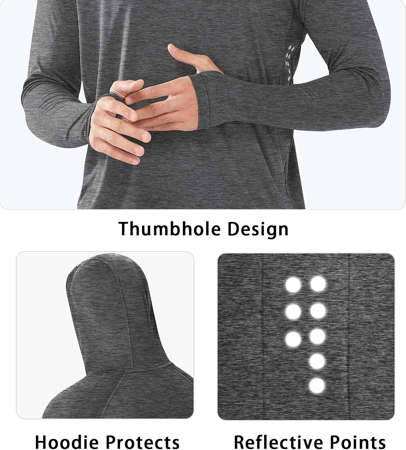 Thumbnail 3 de NORTHYARD Men's UPF 50+ Sun Protection Hoodie Long Sleeve Rash Guard