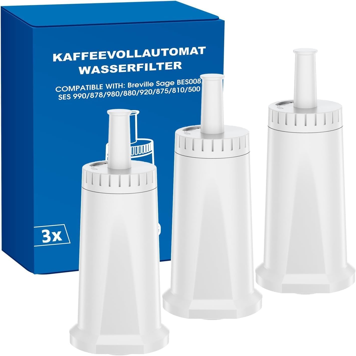 Filswa Replacement Water Filters for Sage coffee machines (SES 990/980/500/878/875/880/920/810) + BES008